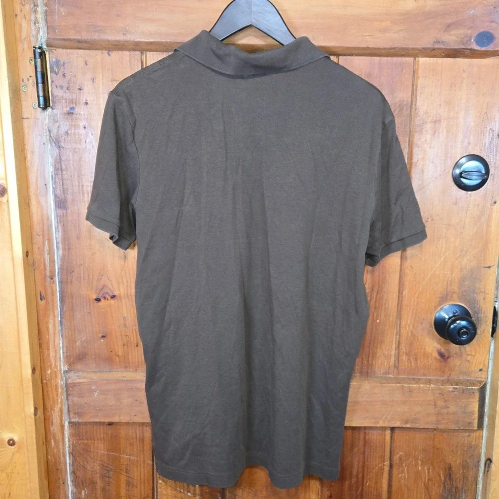 Polo Ralph Lauren Mens Pima Soft Touch Short Sleeve Polo Shirt Size L Brown‎